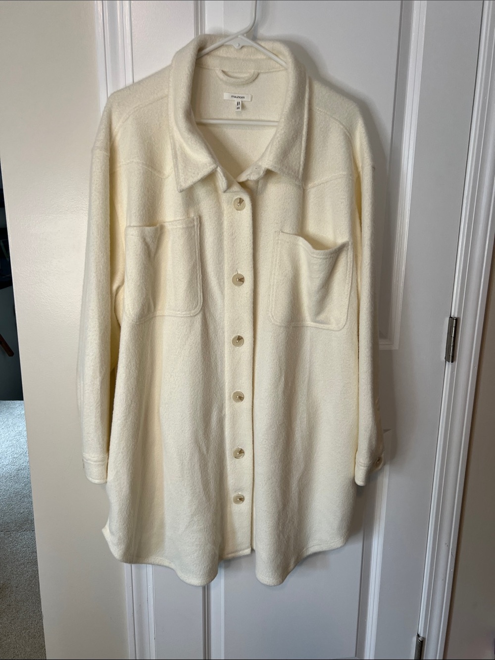 Maurices Soft Cream Shacket